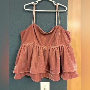 Urban Outfitters Velvet top sz small